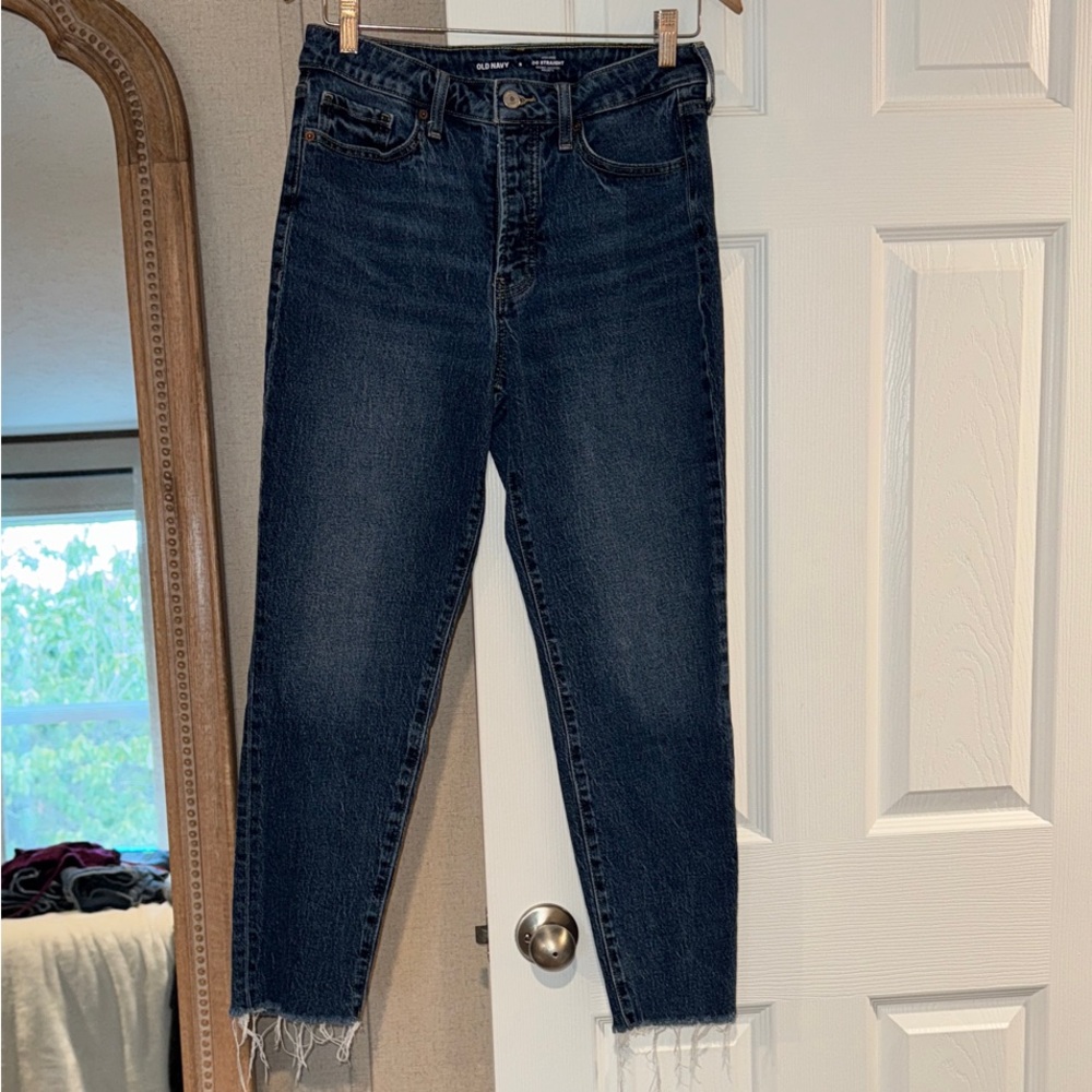 Old Navy Dark Blue Ankle Jeans